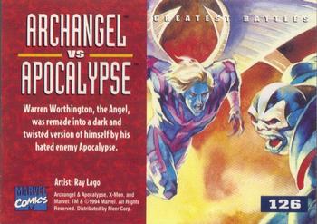 1995 Fleer Ultra X-Men #126 Archangel vs. Apocalypse Back