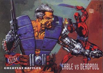1995 Fleer Ultra X-Men #127 Cable vs. Deadpool Front