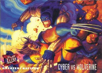 1995 Fleer Ultra X-Men #130 Cyber vs. Wolverine Front