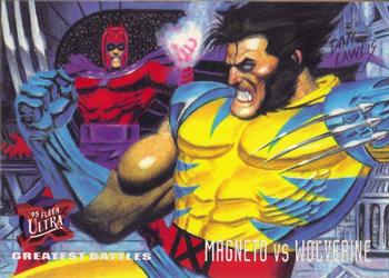 1995 Fleer Ultra X-Men #134 Magneto vs. Wolverine Front