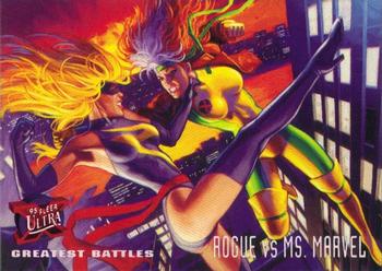 1995 Fleer Ultra X-Men #137 Rogue vs. Ms. Marvel Front