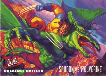1995 Fleer Ultra X-Men #140 Sauron vs. Wolverine Front