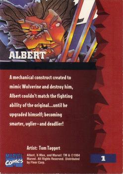 1995 Fleer Ultra X-Men #1 Albert Back