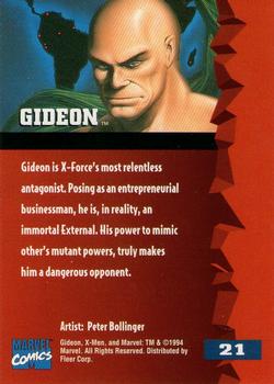 1995 Fleer Ultra X-Men #21 Gideon Back