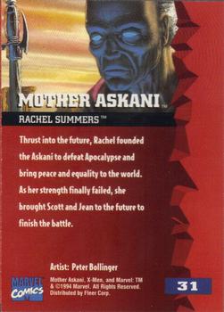 1995 Fleer Ultra X-Men #31 Mother Askani Back