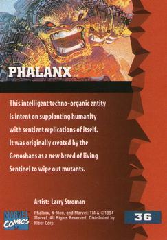 1995 Fleer Ultra X-Men #36 Phalanx Back
