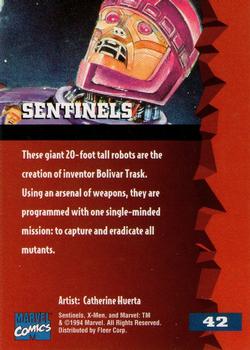 1995 Fleer Ultra X-Men #42 Sentinels Back