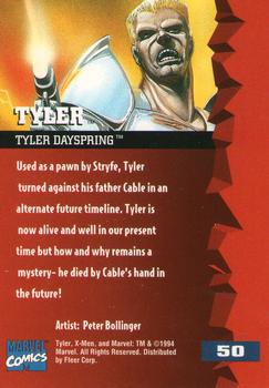 1995 Fleer Ultra X-Men #50 Tyler Back