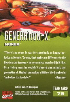 1995 Fleer Ultra X-Men #75 Mondo Back