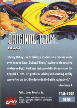 1995 Fleer Ultra X-Men #89 Beast Back