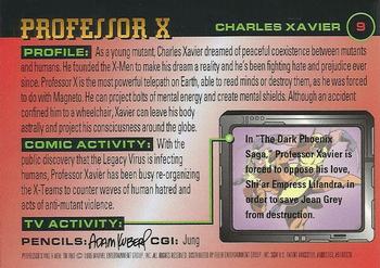 1995 Ultra X-Men Chromium #9 Professor X Back