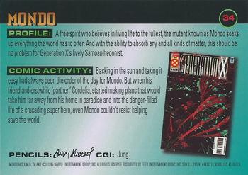 1995 Ultra X-Men Chromium #34 Mondo Back