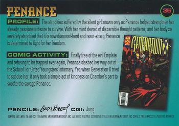 1995 Ultra X-Men Chromium #35 Penance Back