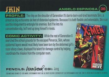 1995 Ultra X-Men Chromium #36 Skin Back