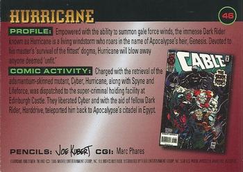 1995 Ultra X-Men Chromium #46 Hurricane Back