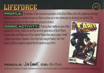 1995 Ultra X-Men Chromium #47 Lifeforce Back