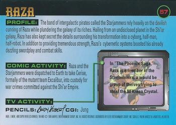 1995 Ultra X-Men Chromium #57 Raza Back