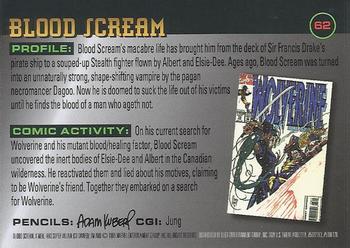 1995 Ultra X-Men Chromium #62 Blood Scream Back