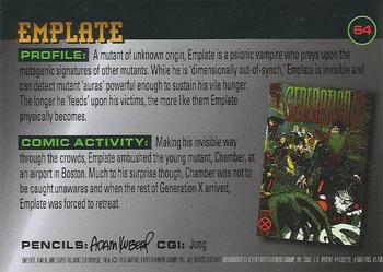 1995 Ultra X-Men Chromium #64 Emplate Back