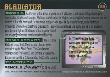 1995 Ultra X-Men Chromium #65 Gladiator Back