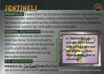 1995 Ultra X-Men Chromium #75 Sentinels Back