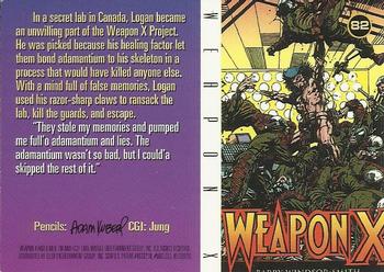 1995 Ultra X-Men Chromium #82 Weapon X Back