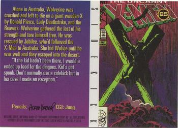 1995 Ultra X-Men Chromium #85 Sidekick Back