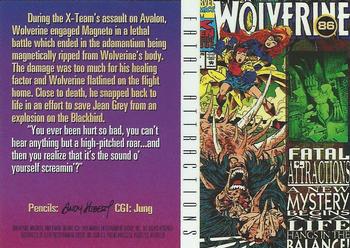 1995 Ultra X-Men Chromium #86 Fatal Attractions Back