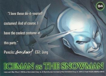 1995 Ultra X-Men Chromium #94 Iceman Back