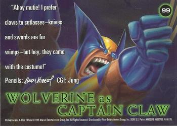1995 Ultra X-Men Chromium #99 Wolverine Back