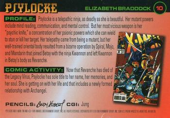 1996 Fleer X-Men #10 Psylocke Back