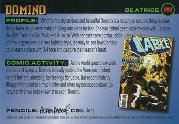 1996 Fleer X-Men #22 Domino Back