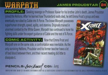 1996 Fleer X-Men #24 Warpath Back