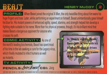 1996 Fleer X-Men #2 Beast Back