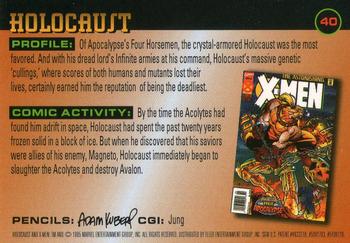 1996 Fleer X-Men #40 Holocaust Back
