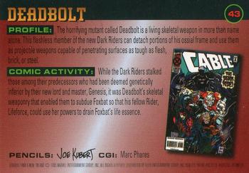 1996 Fleer X-Men #43 Deadbolt Back