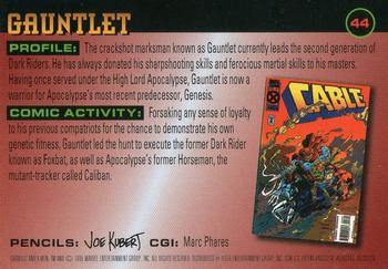1996 Fleer X-Men #44 Gauntlet Back