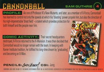 1996 Fleer X-Men #4 Cannonball Back
