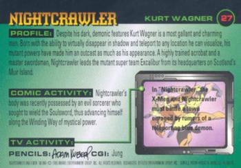 1996 Fleer X-Men #27 Nightcrawler Back