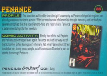 1996 Fleer X-Men #35 Penance Back