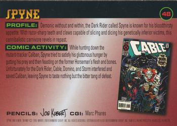1996 Fleer X-Men #48 Spyne Back