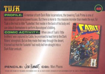 1996 Fleer X-Men #49 Tusk Back