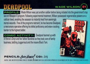 1996 Fleer X-Men #51 Deadpool Back