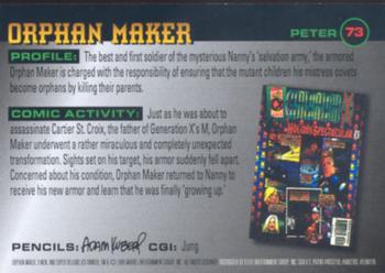1996 Fleer X-Men #73 Orphan Maker Back