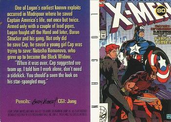 1996 Fleer X-Men #80 Logan Back