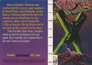 1996 Fleer X-Men #85 Sidekick Back