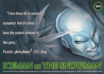 1996 Fleer X-Men #94 Iceman Back