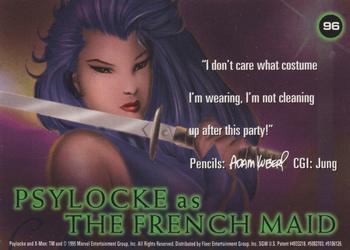 1996 Fleer X-Men #96 Psylocke Back