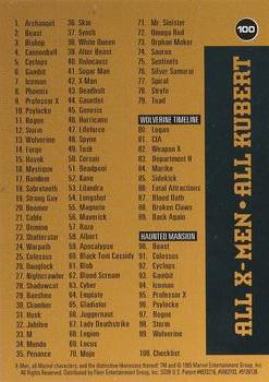 1996 Fleer X-Men #100 Checklist Back