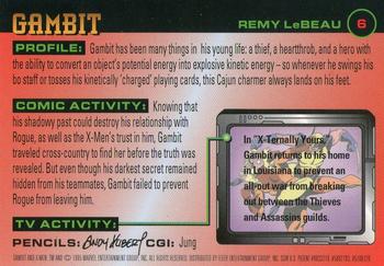 1996 Fleer X-Men #6 Gambit Back
